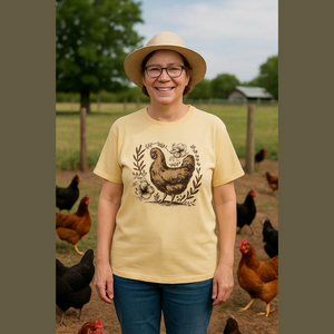 Comfort Colors Yellow “Chicken” Tee. Size XL